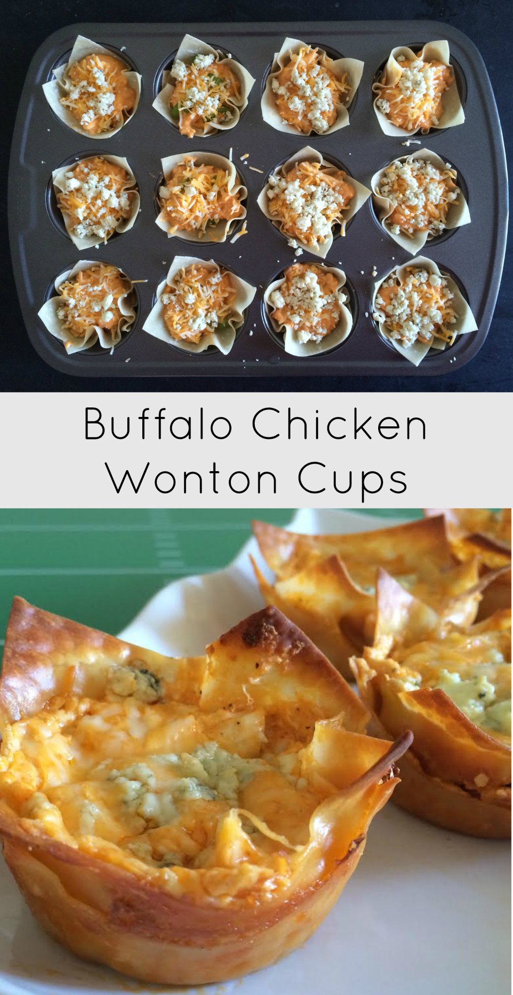 Buffalo Chicken Wonton Cups | The Everyday Hostess